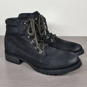 Steve Madden Gantra Hiking Bootie, Black Leather, Womens Size 9 M